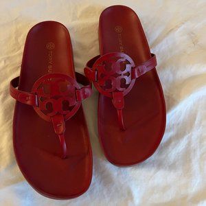 TORY BURCH Women's Miller Cloud Thong Sandals Red 10W